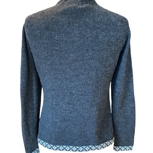 Alpaca Imports Fair Isle Sweater Zip Nordic British Countryside Grannycore Ski-M - Picture 8 of 12